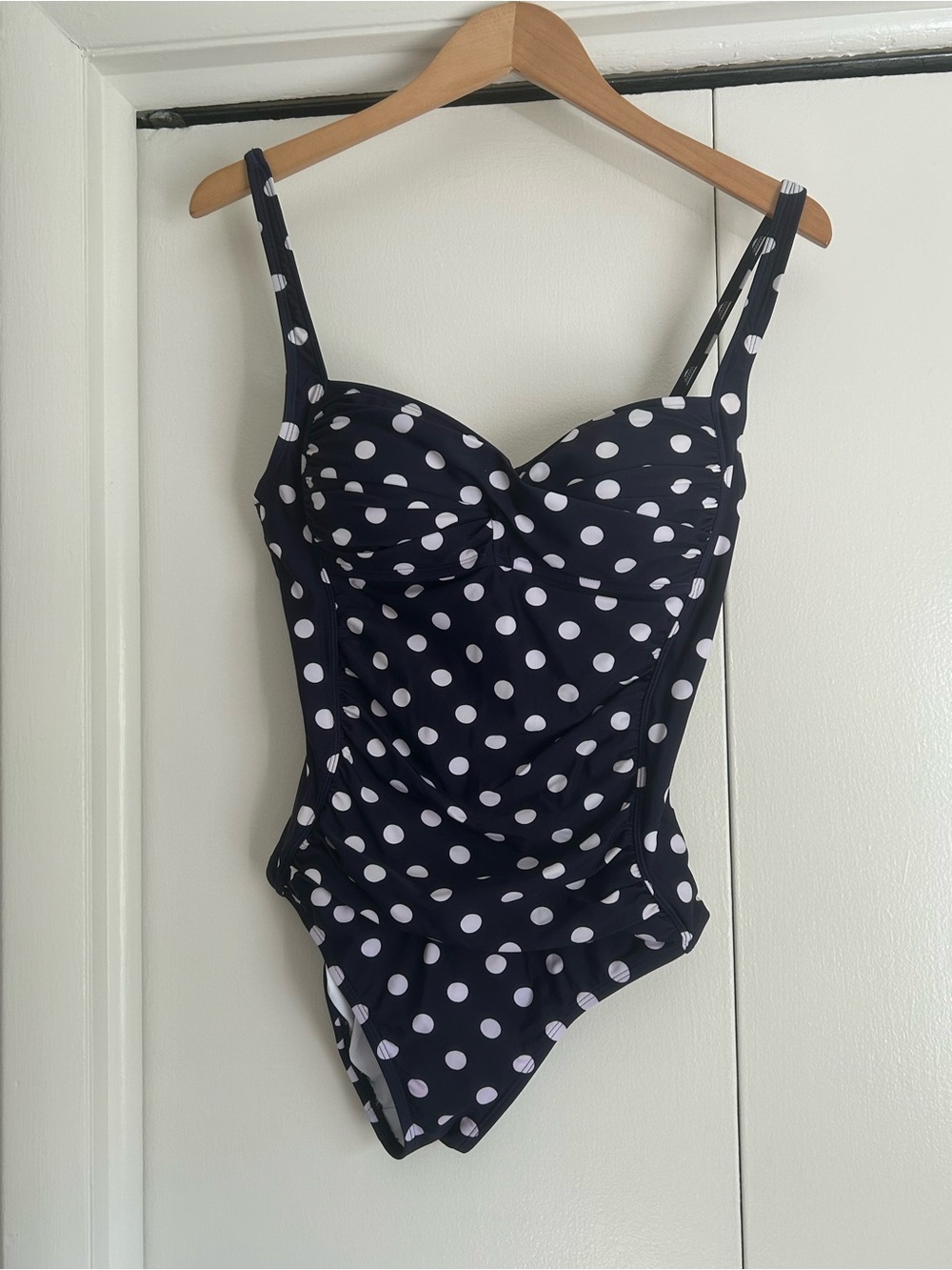 Navy Polka Dot One-Piece Swimsuit